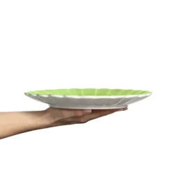 Oyster tallrik 28 cm, Grön