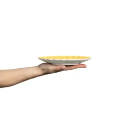 Oyster tallrik 20 cm, Gul