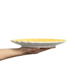 Oyster tallrik 28 cm, Gul