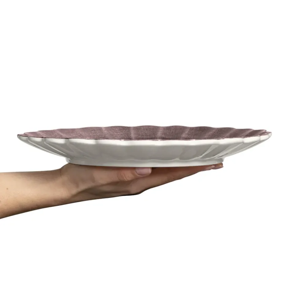 Oyster tallrik 28 cm, Plommon