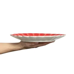 Oyster tallrik 28 cm, Röd