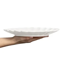 Oyster tallrik 28 cm, Vit