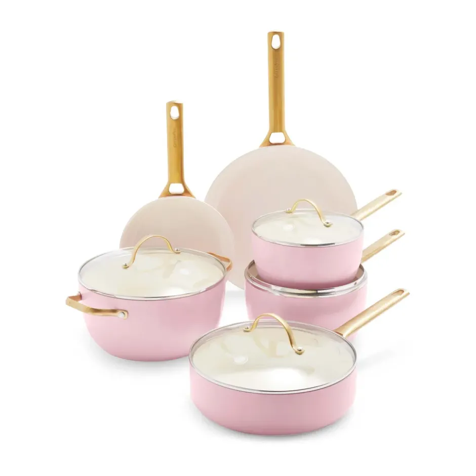 Padova gryt- och stekpanneset 10 delar, Blush pink