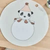 Panda Pompom bordstablett Ø39 cm, Offwhite
