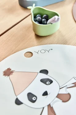 Panda Pompom bordstablett Ø39 cm, Offwhite