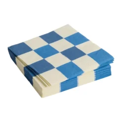 Pattern Lunch Check servett 33x33 cm 20-pack, Off white-blue M