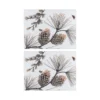 Pine Cone bordstablett 2-pack, Cotton white