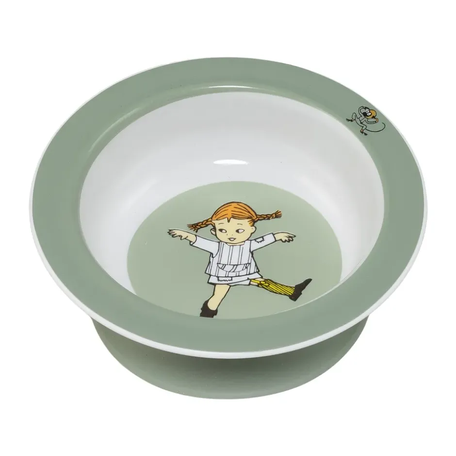Pippi Cirkus sugkoppstallrik Ø15,5 cm, Grön