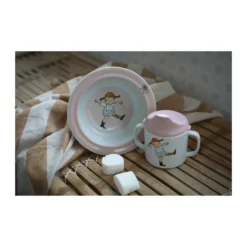 Pippi Cirkus sugkoppstallrik Ø15,5 cm, Rosa