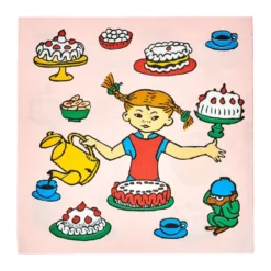 Pippi servetter 33x33 cm 20-pack, Födelsedag
