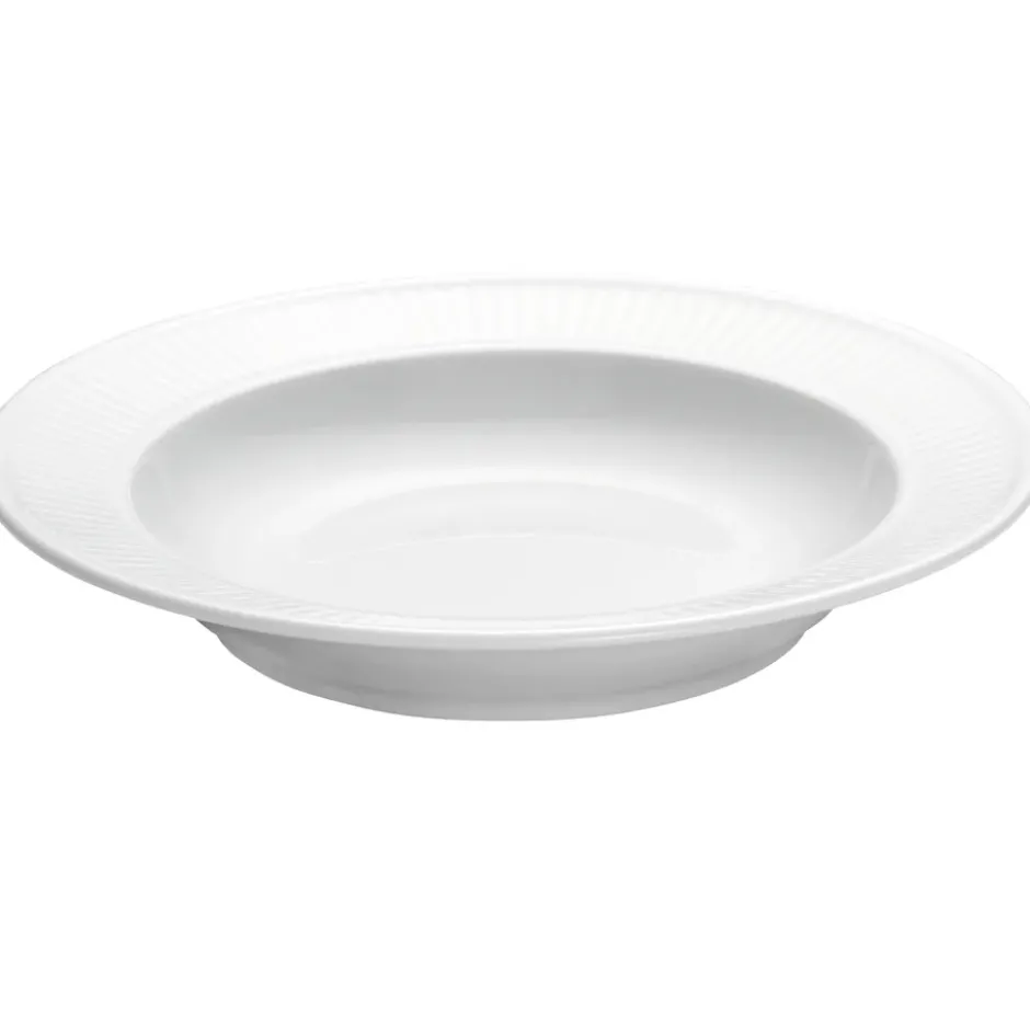 Plissé djup tallrik Ø 22cm, Vit