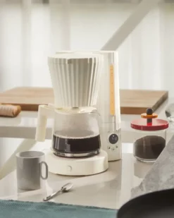 Plissé kaffebryggare, Vit