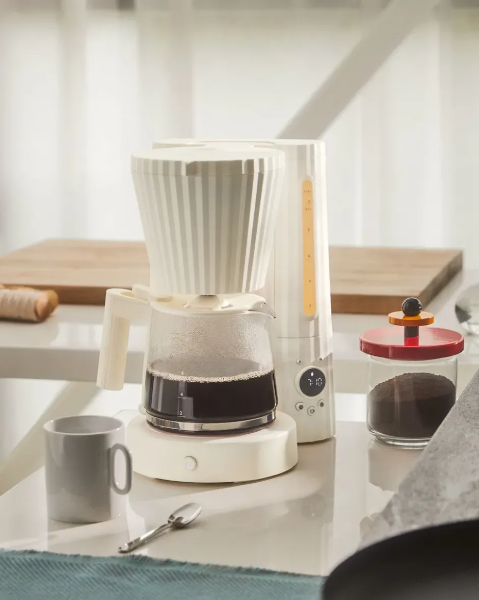 Plissé kaffebryggare, Vit
