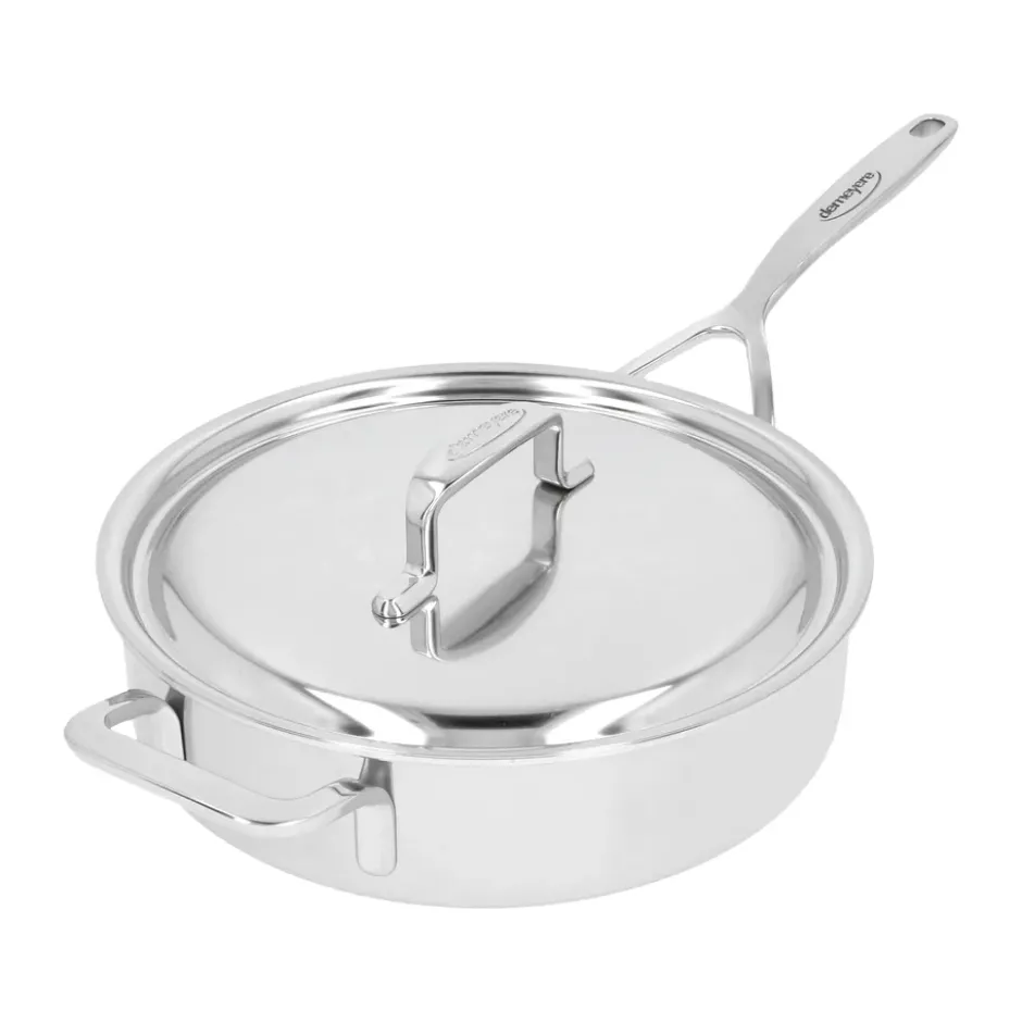 5-Plus traktörpanna med lock rostfritt stål, Ø24 cm