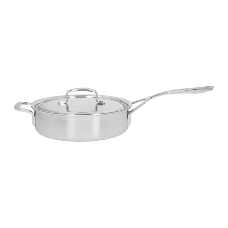 5-Plus traktörpanna med lock rostfritt stål, Ø24 cm