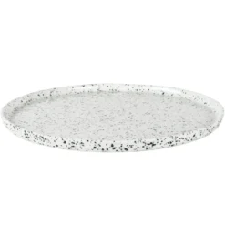 Poppi assiett 21 cm, vit-svart