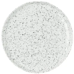 Poppi mattallrik 27 cm, vit-svart
