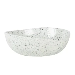 Poppi sopp/pastatallrik, vit-svart