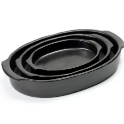 Pure oval ugnsform L, Black