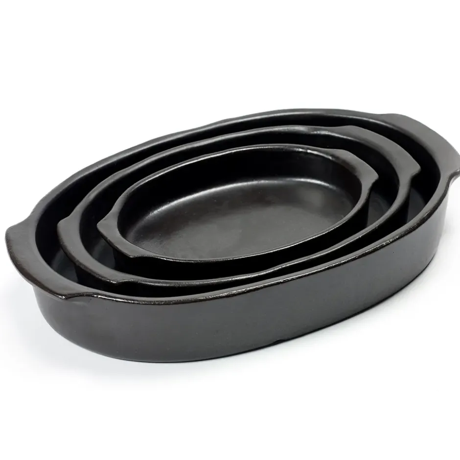 Pure oval ugnsform L, Black