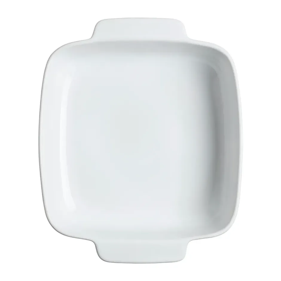 Pyrex kvadrat fat keramik vit, 22x22 cm
