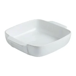 Pyrex kvadrat fat keramik vit, 22x22 cm