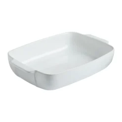 Pyrex rektangulärt fat keramik vit, 35x25 cm