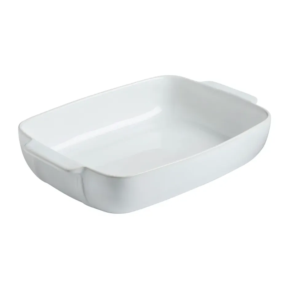 Pyrex rektangulärt fat keramik vit, 35x25 cm