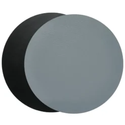 Quadro bordstablett Ø38 cm 1 st, Svart-grå-vändbar