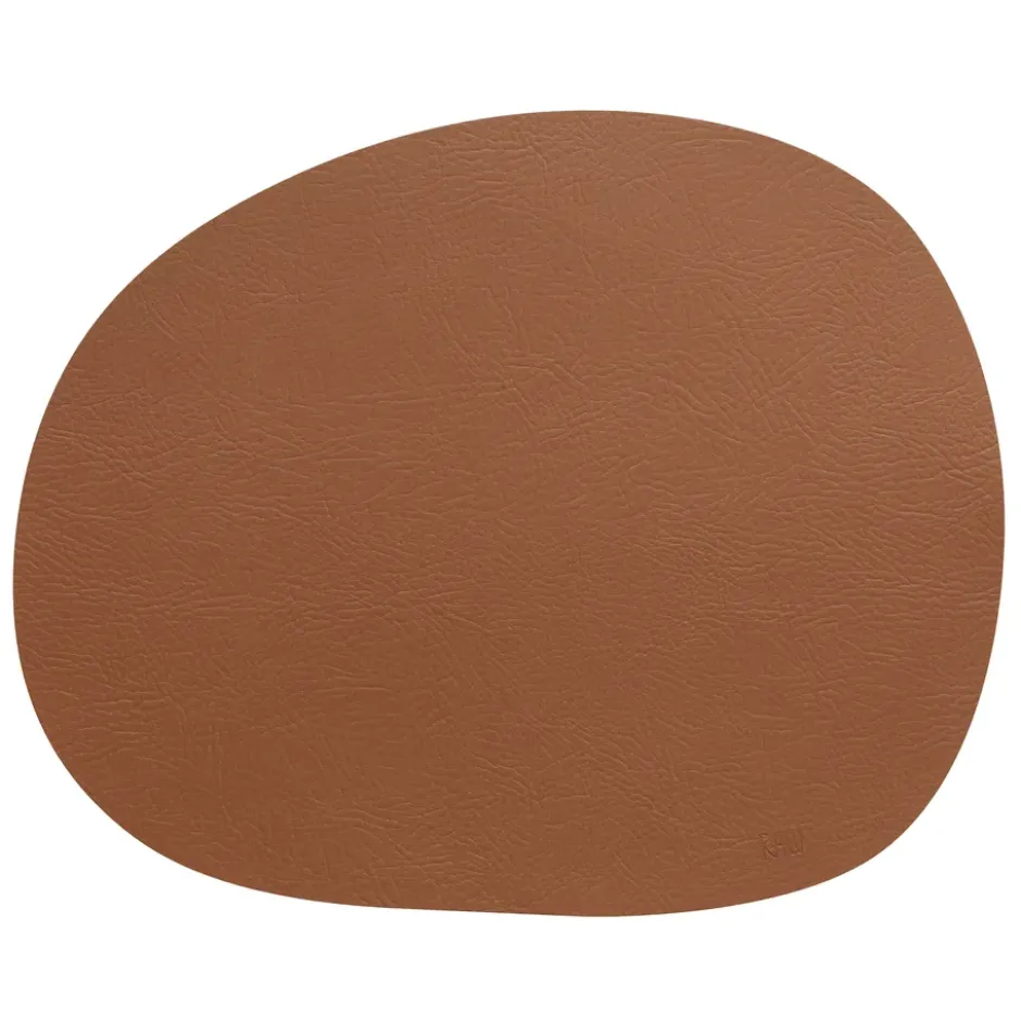 Raw bordstablett läder, Cinnamon brown buffalo