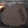 Raw bordstablett läder, Clay buffalo