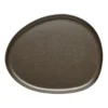 Raw Organic lunchtallrik 24x21 cm, Metallic Brown