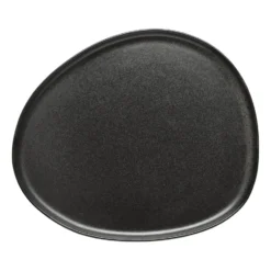 Raw Organic tallrik 29x25 cm, Titanium Black