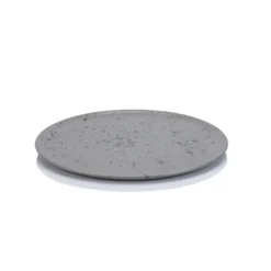 Raw tallrik 23 cm, grå med prickar