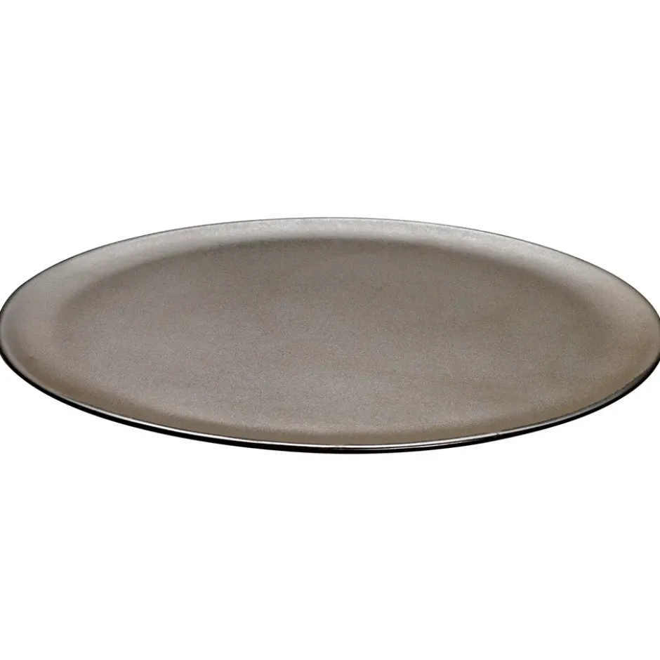 Raw tallrik Ø34 cm, Metallic brown