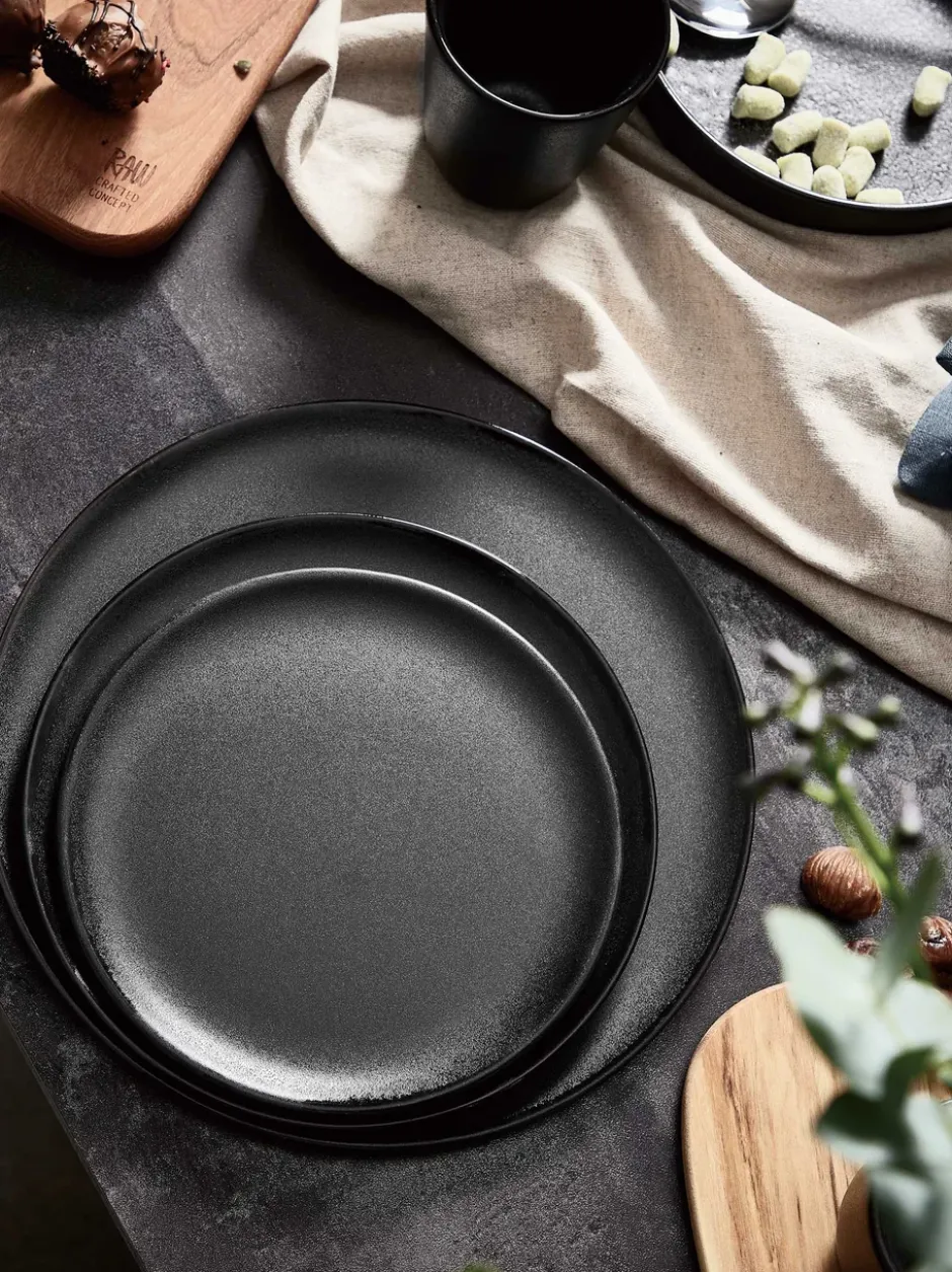 Raw tallrik Ø23 cm, Titanium black