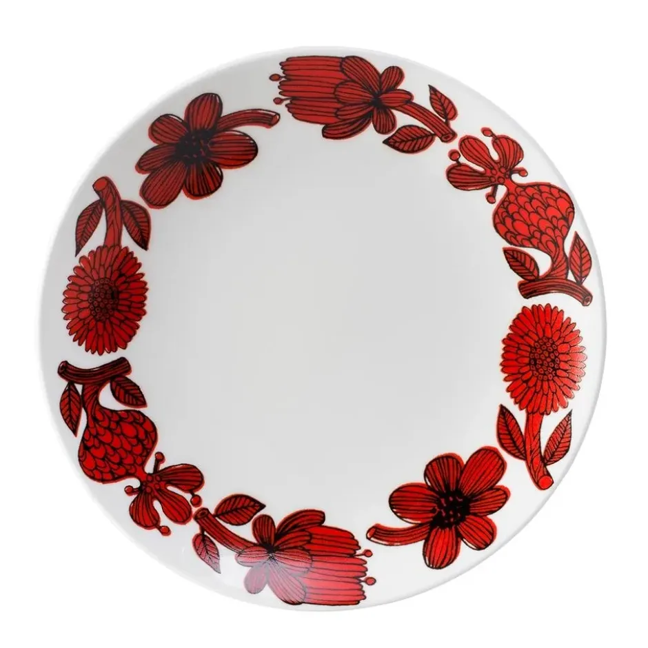 Röd Aster tallrik, Ø 22 cm