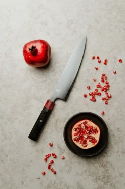 Rei kockkniv, Röd-svart, DLC, 20 cm