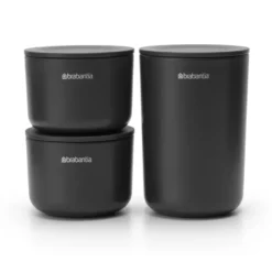 ReNew förvaringsburkar 3-pack, Mörkgrå