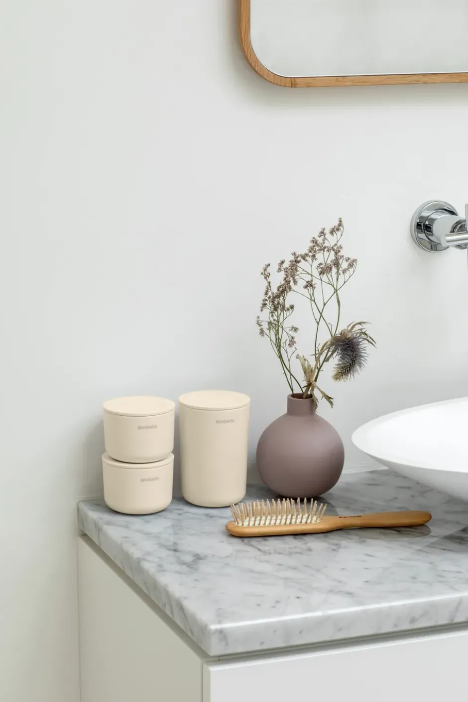 ReNew förvaringsburkar 3-pack, Soft Beige