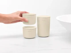 ReNew förvaringsburkar 3-pack, Soft Beige