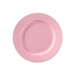 Rhombe tallrik rosa, 21 cm