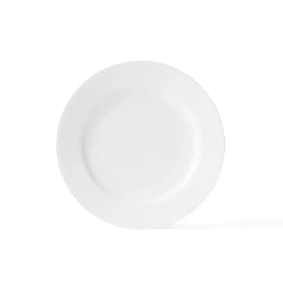 Rhombe tallrik vit, Ø 21 cm