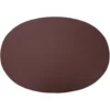Ørskov bordstablett läder oval 47x34 cm, Brun