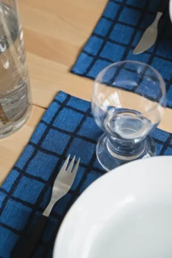 Rutig bordstablett, Blue-black