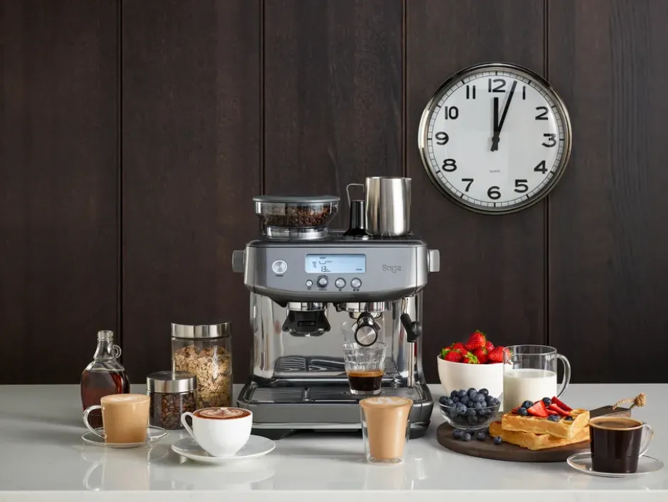 Sage SES 878 halvautomatisk espressomaskin, Black steel