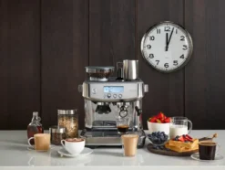 Sage SES 878 halvautomatisk espressomaskin, Brushed steel