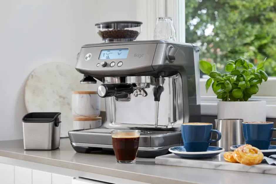 Sage SES 878 halvautomatisk espressomaskin, Brushed steel