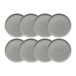 Sandsbro mattallrik ljusgrå, Ø26 cm, 8-pack