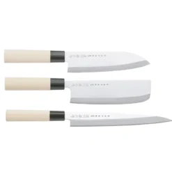 Satake Houcho knivset nakiri, sashimi & santoku, 3 delar